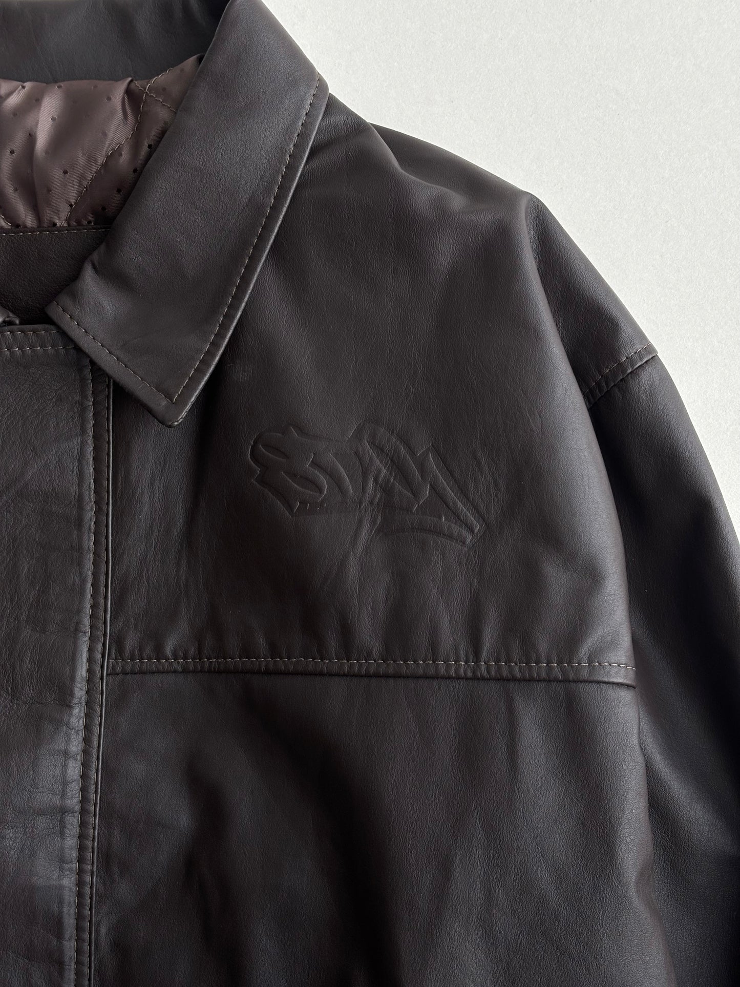 CHAQUETA CAFE CUERO