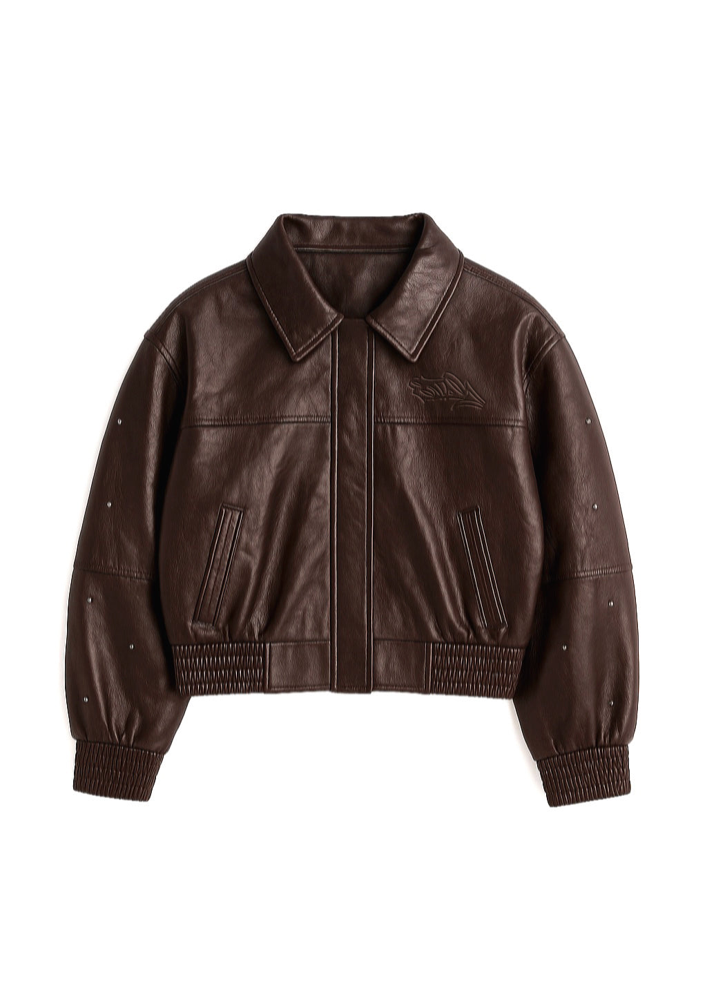 CHAQUETA CAFE CUERO