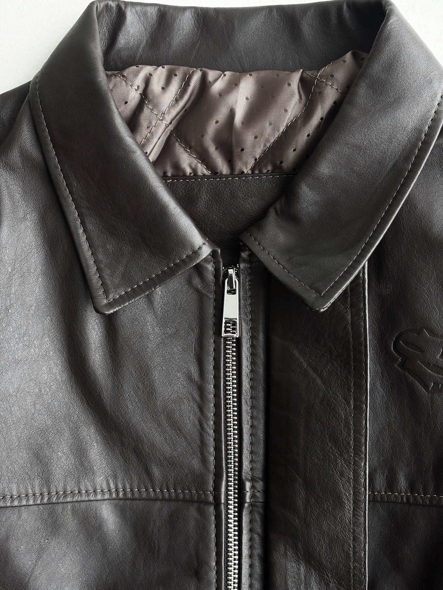 CHAQUETA CAFE CUERO