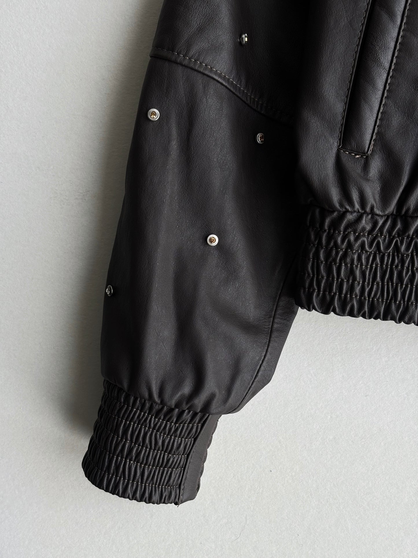 CHAQUETA CAFE CUERO
