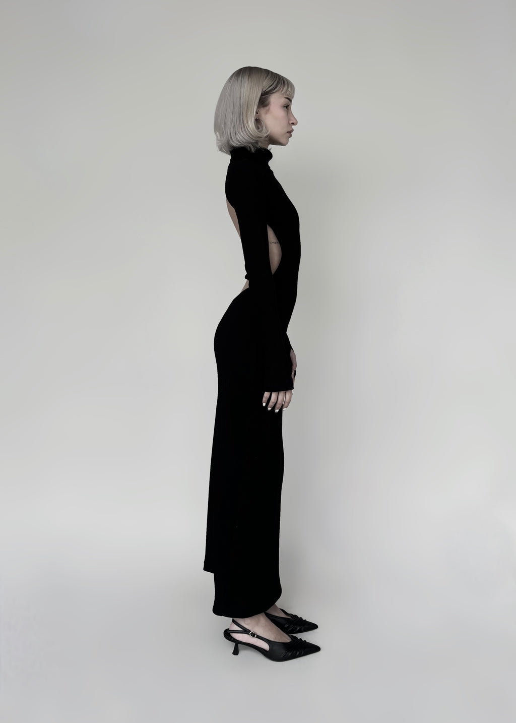 Vestido Rib Iconos - Negro