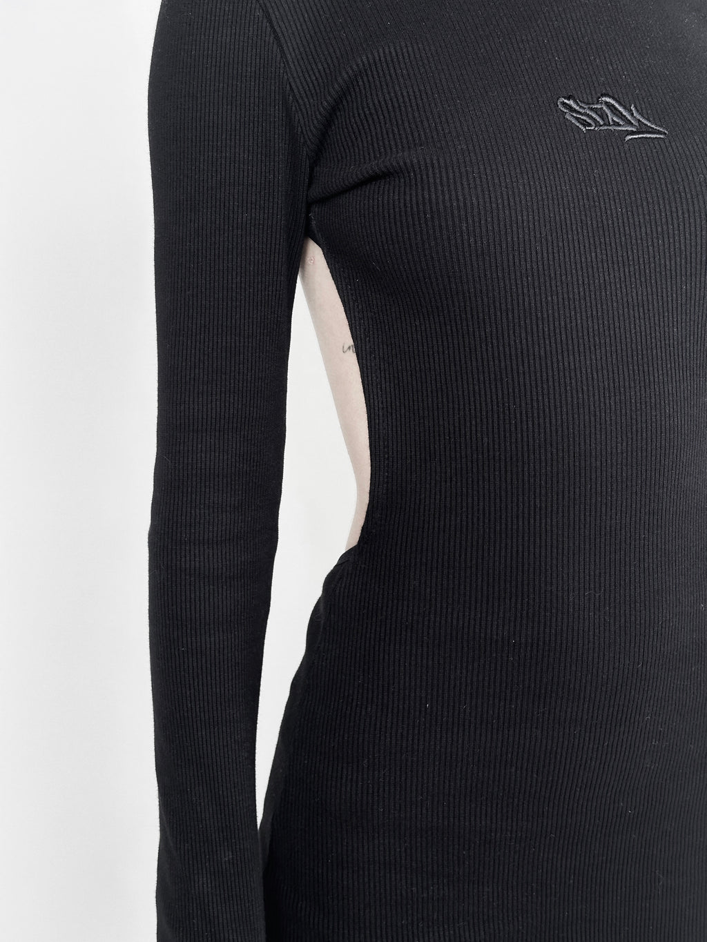 Vestido Rib Iconos - Negro