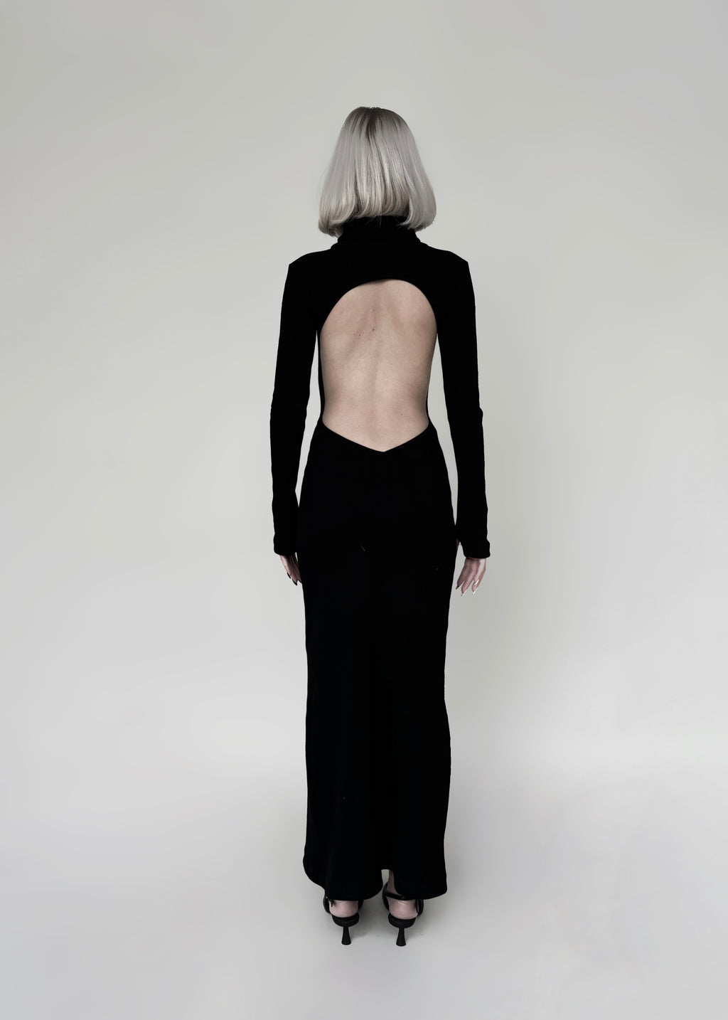 Vestido Rib Iconos - Negro