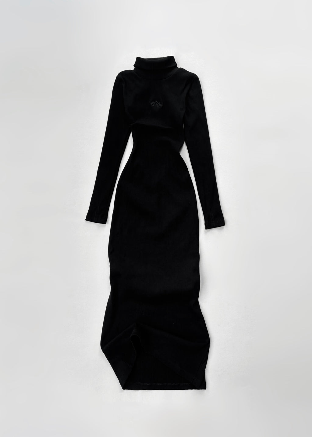 Vestido Rib Iconos - Negro