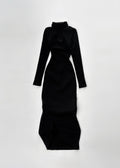 Vestido Rib Iconos - Negro