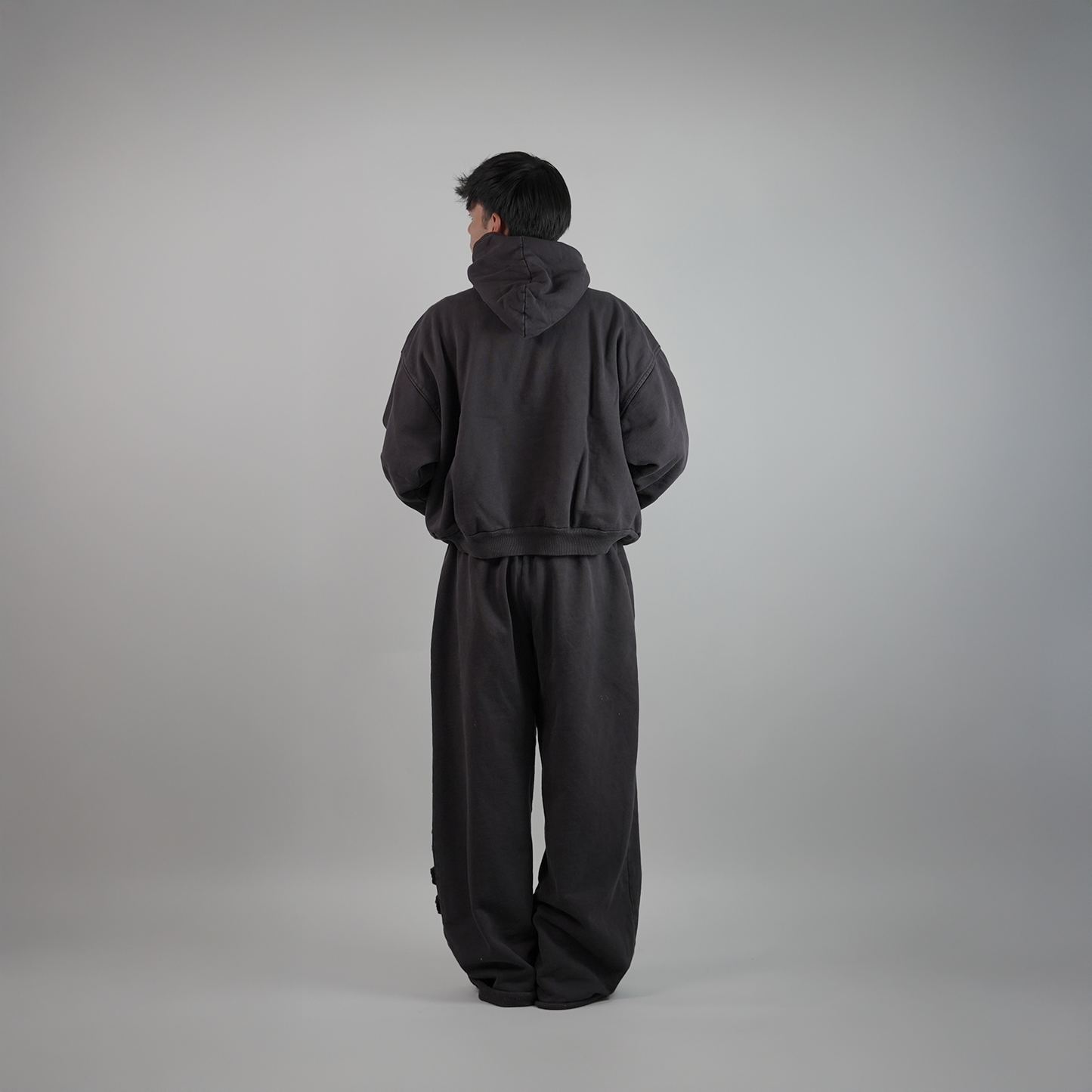 Pantalón Wide Desgastado - Café