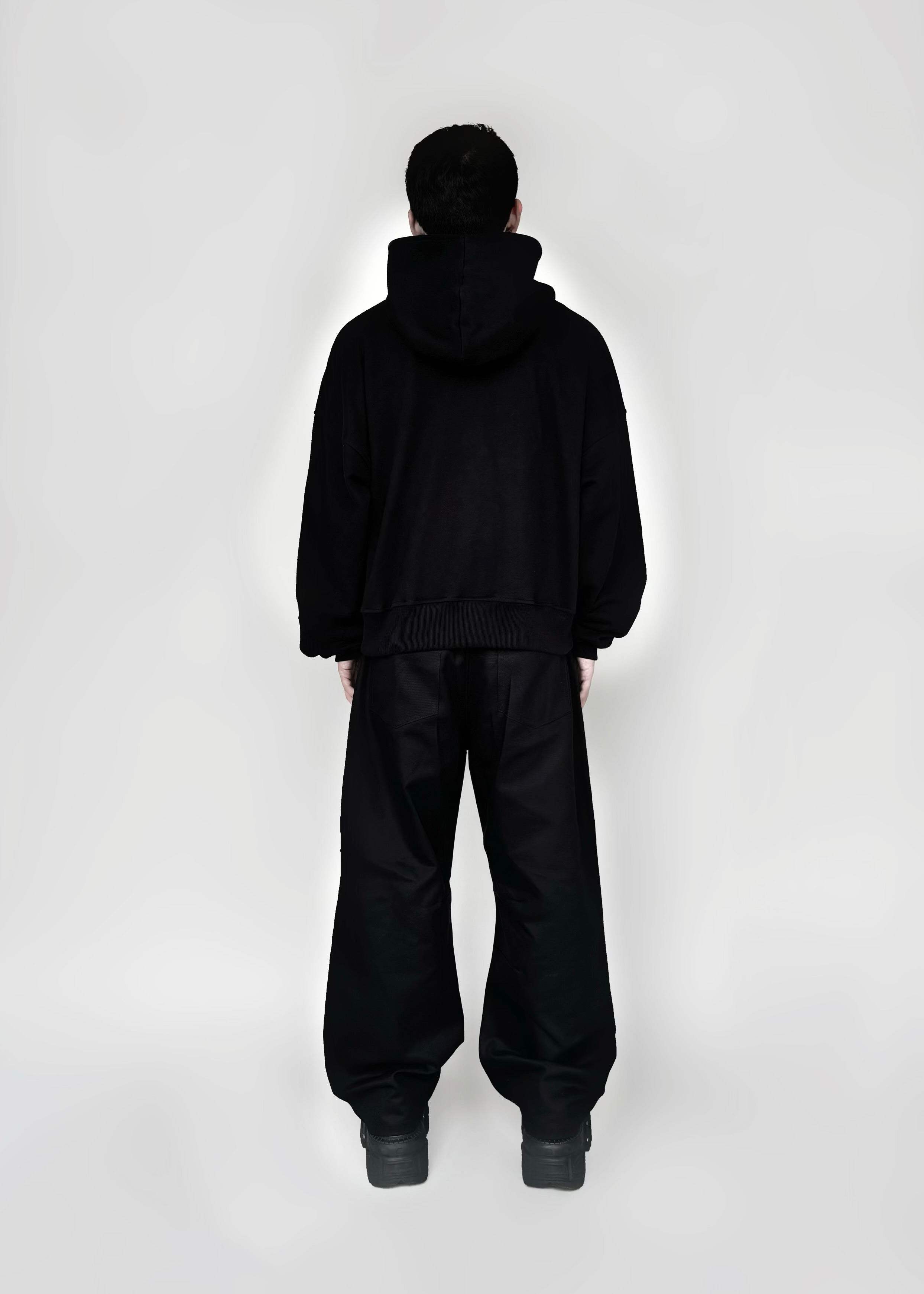 Hoodie Básico Iconos - Negro