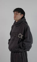 Hoodie Cuello Alto - Café
