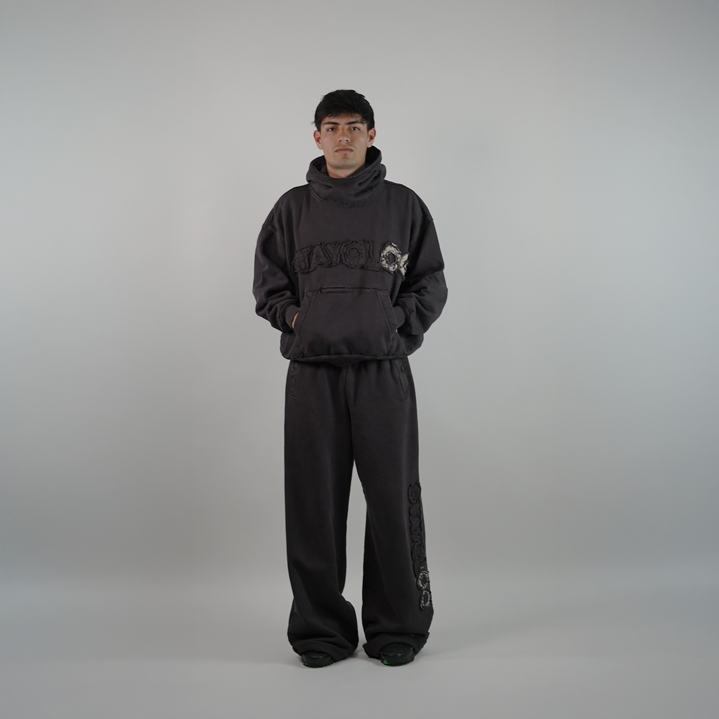 Pantalón Wide Desgastado - Café