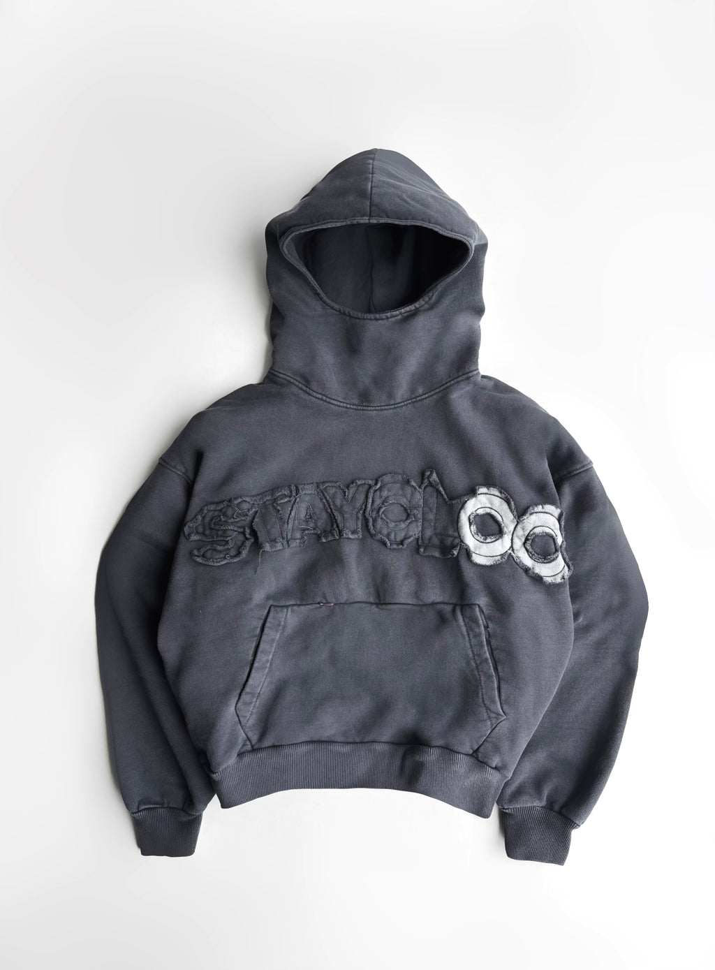 Hoodie Cuello Alto - Azul Acero