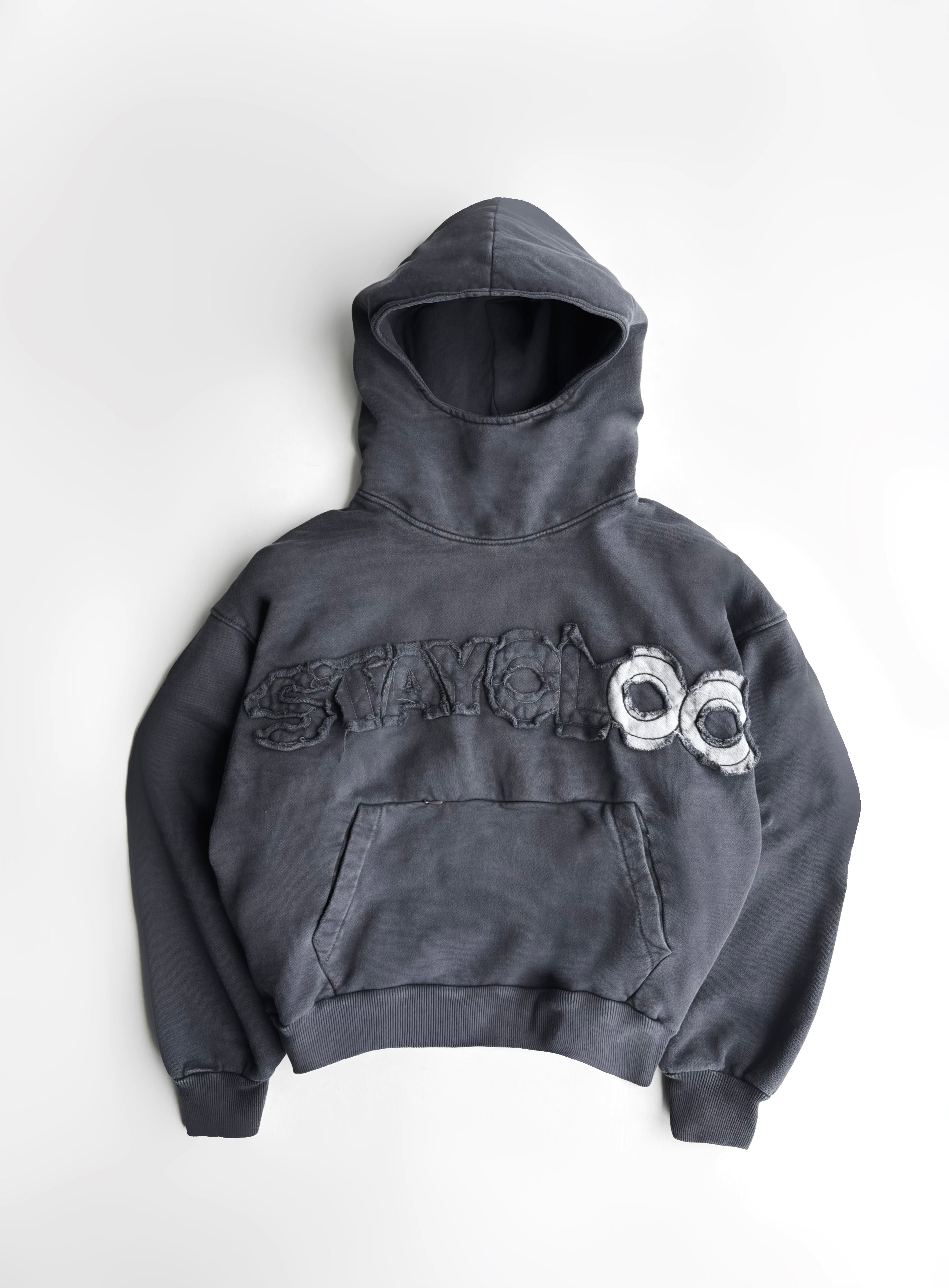 Hoodie Cuello Alto - Azul Acero