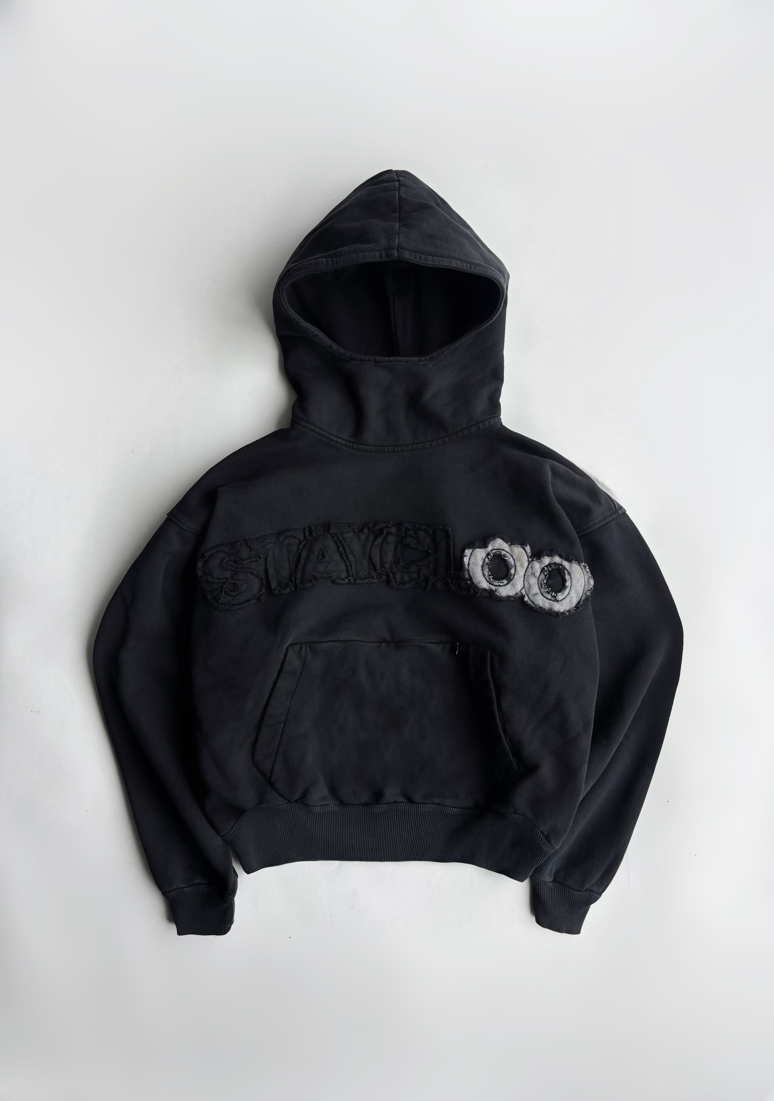 Hoodie Cuello Alto - Negro